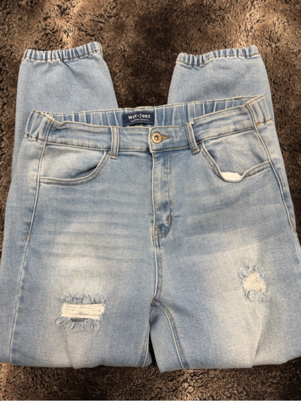 Wax Jean Light Wash Women’s Distressed Jeggings